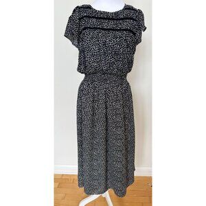 Gap Womens Smock Midi Dress Black & White Size S
